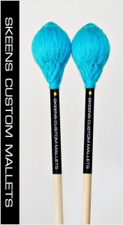 Skeens Custom Mallets Grandioso Series Marimba Mallets Hard Turquoise