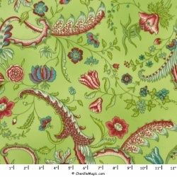 Gorgeous Minky Velvet Wildflower Green Chenille Fabric 30X36