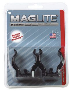 Maglite Flashlight D Cell ASXD026 Mounting Bracket 2 Pack Maglight New
