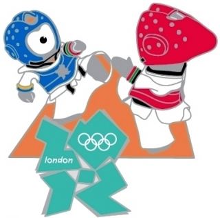 2012 London Wenlock Olympic Taekwondo Games Mark Mascot Sports Pin NIP