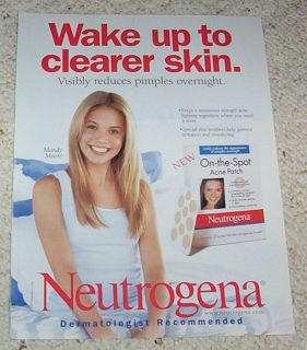 2001 Beauty Mandy Moore Neutrogena Skin Acne Print Ad