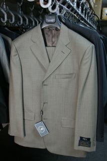 Mens Gianni Manzoni Gray Weave 3 Button Suit 42R Grey New w Tags Sharp