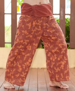 Cotton Fisherman Yoga Massage Pants Trousers Indianred