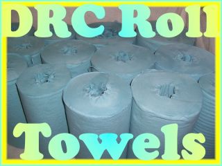 Premium Blue DRC Paper Roll Shop Towels Factory 2nds Grease Rags