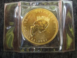 1oz Fine Gold Coin SEALED 1997 Canadian Elizabeth II Maple Leaf