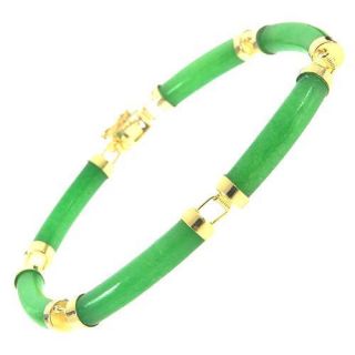 New Genuine Jade 14k 925 Link Bracelet $129 PJB48