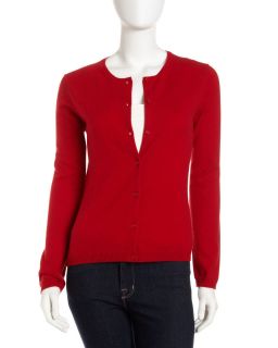  Cashmere Cardigan Red