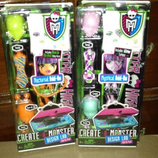 New Monster High Create A Monster Mystical Nocturnal Add on Packs Mint