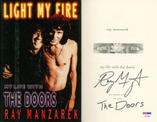 Ray Manzarek SIGNED Light My Fire Book 1st 1st The Doors PSA DNA