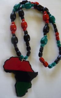 marcus garvey pan african red black green africa map hand made wooden