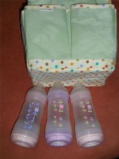 Mam Infant Baby Bottles X 3 Plus Munchkin Insulated Carry Bag Holds 6