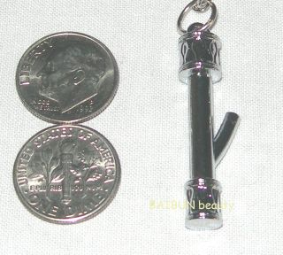  A Silver Marijuana Pipe Pendant Rhodium Plated 3 5 Cm