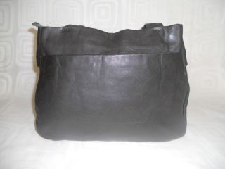 Marco Buggiani Medium Leather Tote Handbag Purse Dark Green Italy