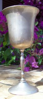 tall International Silver plate wine goblet INDIA VTG + Venice