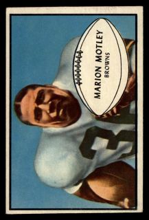 1953 Bowman 9 Marion Motley Deans Cards 5 EX F53B 00 0159
