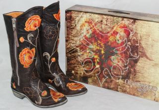 Old Gringo Womens 13 Marsha Razz 7 Brown Orange Leather Cowboy Boots