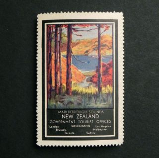 Stamp New Zealand Tourism Marlborough Sounds Cinderella Label