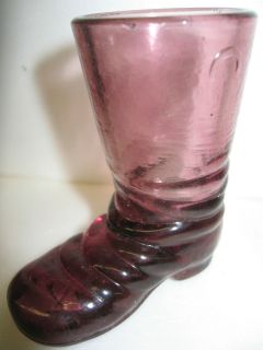 Amethyst glass Shoe / Slipper Boot christmas high heel texas cowboy