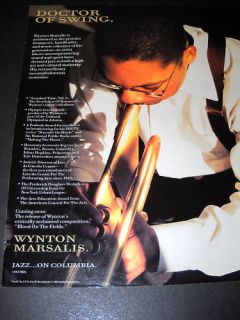 Wynton Marsalis Doctor of Swing 1996 Promo Poster Ad
