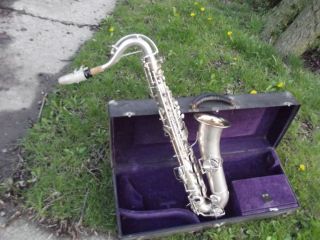  Silver Gretsch Stencil Saxophone case 1920s gd cond Martin C Melody