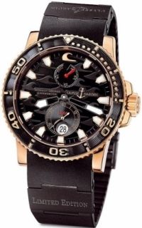 Maxi Marine Black Surf 18K Gold Limited Watch Le 266 37LE 3B