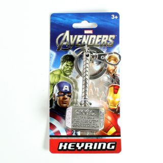 Marvel Studios 3 Thor Hammer Pewter Keychain Ring