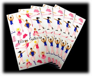 Mrs Grossmans Vintage Ballet Dancing Ballerina Stickers Lot 5 Sheets