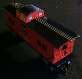 Vintage Marx A T s F Tin Caboose 1951 O Scale Mar Lines RARE