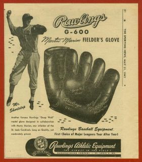  Newsp Ad St Louis Cardinals Martin Marion Rawlings G 600 Ball Glove