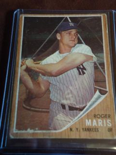 Roger Maris 1962 Topps Baseball 1 Very Nice