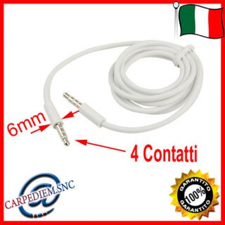 Cavo Aux Maschio Stereo Audio in Out 3 5mm 3 5mm per iPod iPhone 3G