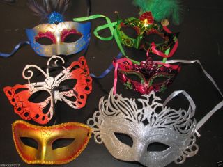 Masquerade Party Favor Weddings Halloween Masks Lot of 6 Mask
