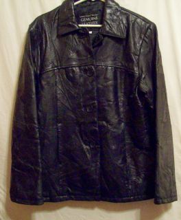 Italian.Stone Design Navarre Leather Co. black patchwork look jacket