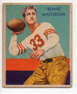 1935 National Chicle 36 Bernie Masterson Chicago Bears