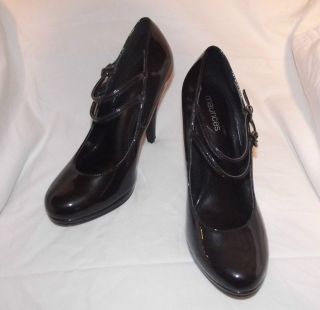 Maurices High Heel Pumps Black with Buckle Strap New Without Tags
