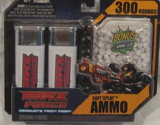 New Max Force Soft Splat Ammo Clip s Containers 300 Rounds Fast SHIP