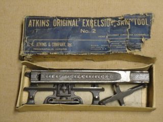 Vntg Atkins Excelsior Saw Set Tool Crosscut Bucksaw Sawyer Setting
