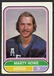 1975 76 OPC O Pee Chee WHA 75 Marty Howe VG Rookie Houston Aeros