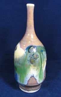 Art Pottery Mayhew Signed Vase 8 5 Skinny Mouth Cobalt Beersheba TN