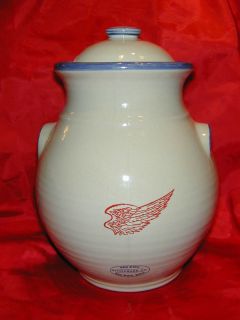 Red Wing Cookie Snack or Dog Treat Jar Crock Stoneware Pottery