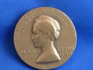 Mary Lyon New York University Bronze Medal B3136