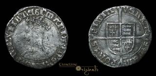 Mary Tudor London Mint Hammered Groat Coin 018521