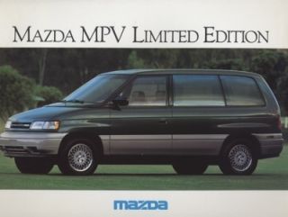 1992 1993 Mazda MPV Limited Editio Sales Brochure Sheet