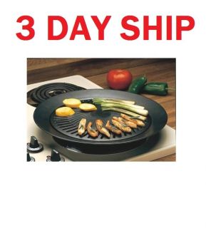 13 inch Smokeless Indoor Stove Top BBQ Grill 3 Day Shipping