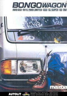 1985 Mazda Bongo 4x4 Station Wagon Brochure Japanese