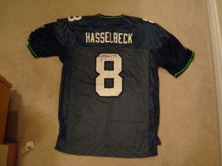Matt Hasselbeck EX Seattle Seahawks Autographed Jersey 8 Size M