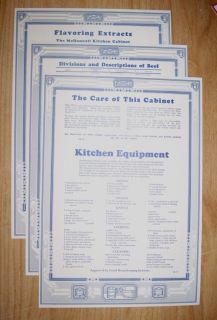 McDougall Cabinet Door Chart Set