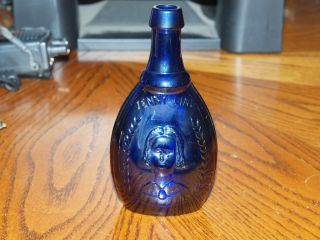 Wheaton Jenny Lind Commemorative Bottle Cobalt Blue