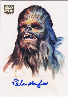 Star Wars Galaxy 5 Peter Mayhew Chewbacca Autograph