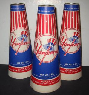 Old C 1960 Vintage New York Yankees Baseball Popcorn Megaphones